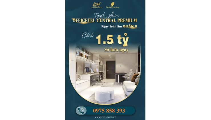 Bán căn 3PN 87m2 chỉ 4,6tỷ gồm phí chuyển nhượng, nhà mới căn hộ Central Premium trung tâm Q.8